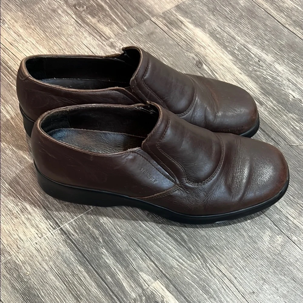 Brown Slip-On Leather Shoes for Casual Wear